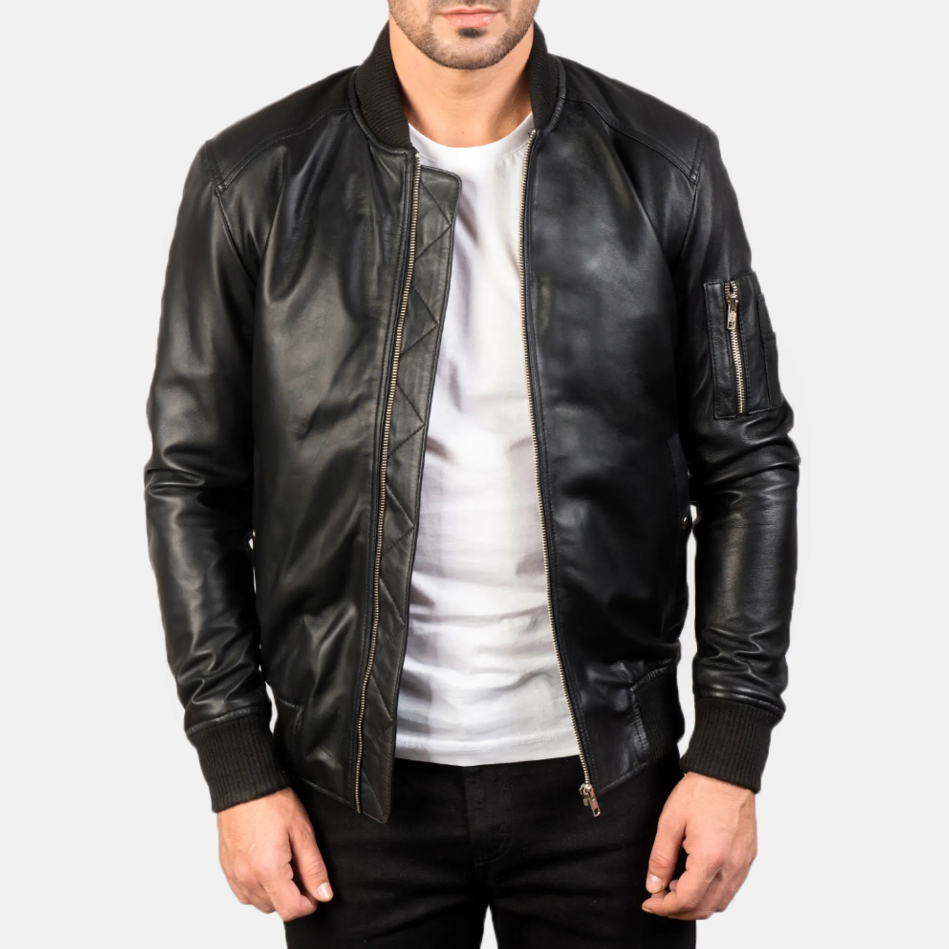 Remington Ma-1 Leather Bomber Jacket - Unileathers