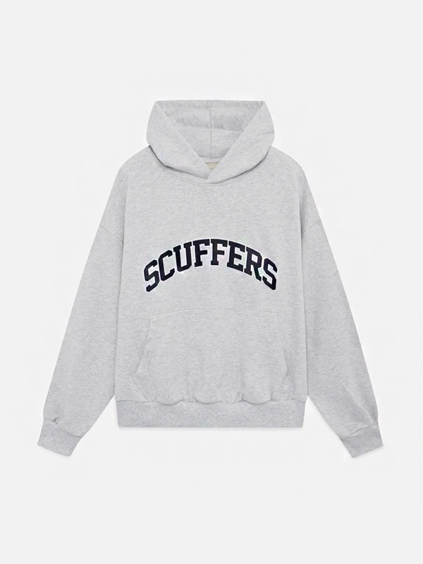 Scuffers Hoodie | Scuffers College Grey Oversized Hoodie